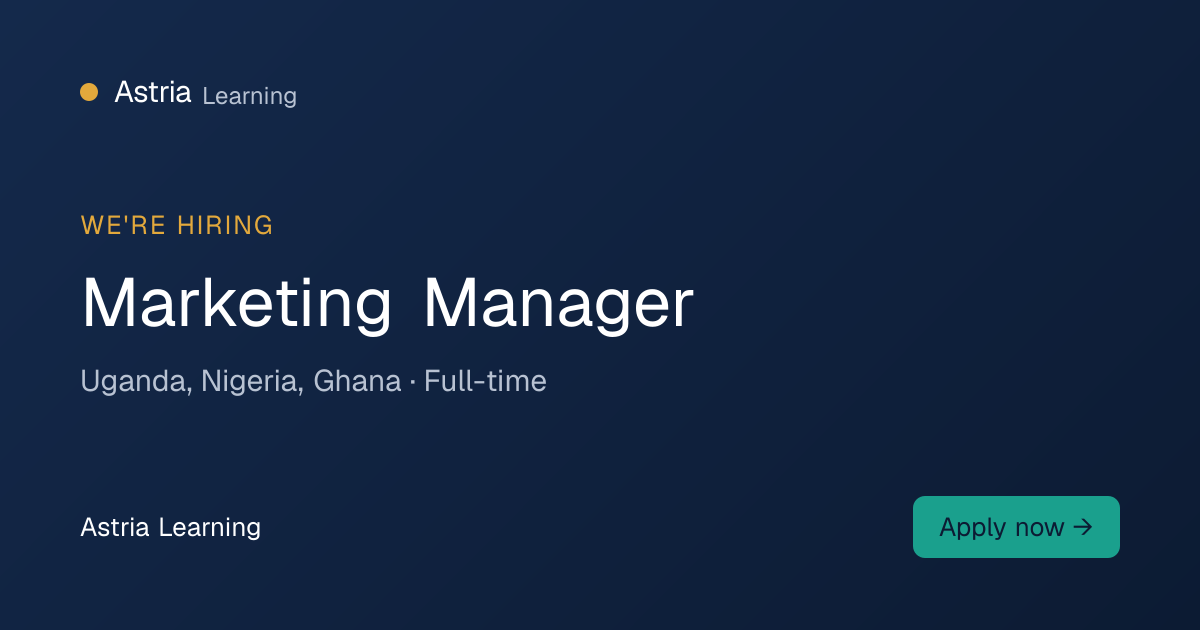 Marketing Manager · Astria Hiring